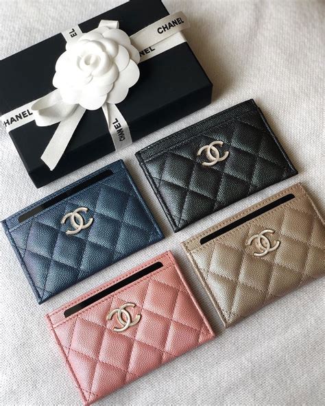 chanel classic card holder white|Chanel small card holder price.